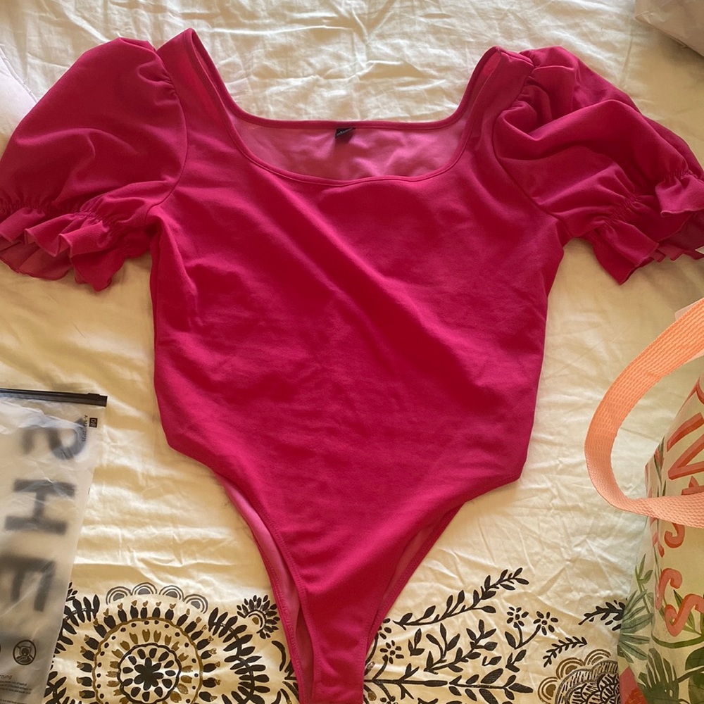 Shein pink 2XL Body Suit. Brand new